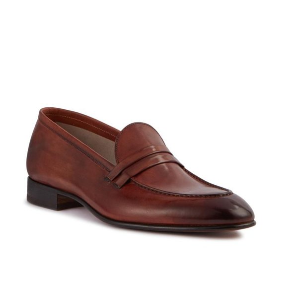 Bashwood Handmade Brown Leather Loafer Shoes main image 2